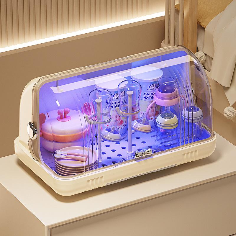Стерилизатор для детских бутылочек и посуды, стойка для хранения с пылезащитной крышкой