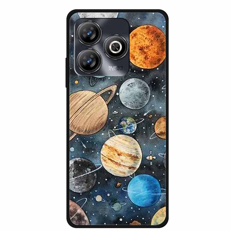 Чехол для ZTE A75 4G Чехол для телефона A 75 Животное Лев Тигр Волк Черный Силикон Мягкая Задняя Крышка Чехол Для ZTE Blade A75 4G Чехол 6.6"