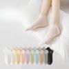 Женские весенне-летние тонкие однотонные носки-трубы без косточек, простые лунные носки
