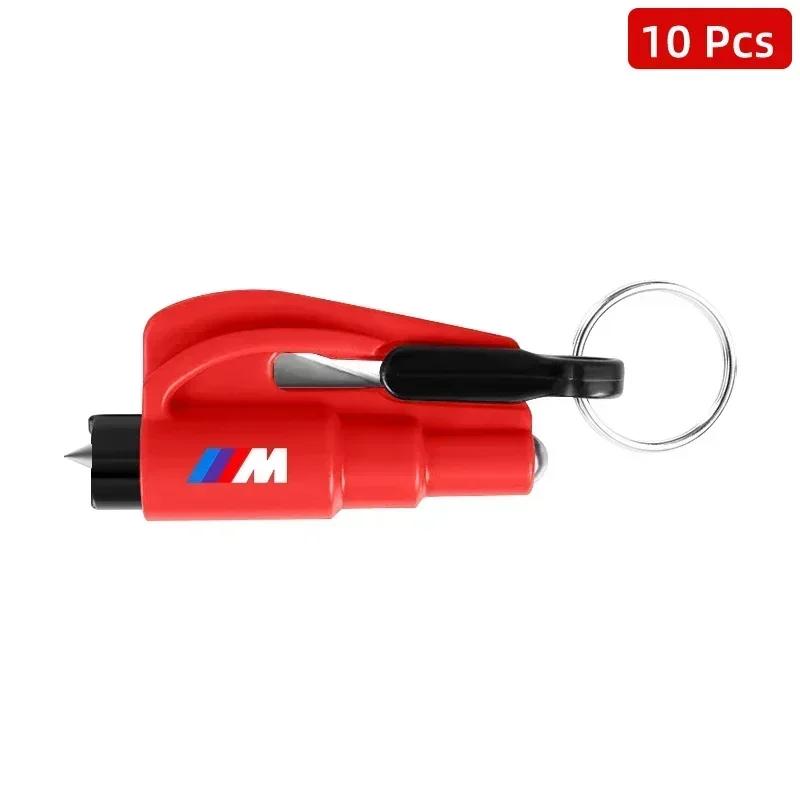 10pcs 2-in-1 Car Safety Hammer Auto Emergency Glass Window Breaker Car Tool BMW 320i 325i 320Li 325Li 330Li X7 X3 X4 X5 X6 E39