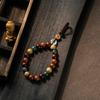 Bag Hanging Wooden Beaded Pendant Charm Beads Lanyard Creative Car Key Ring  Key Decor