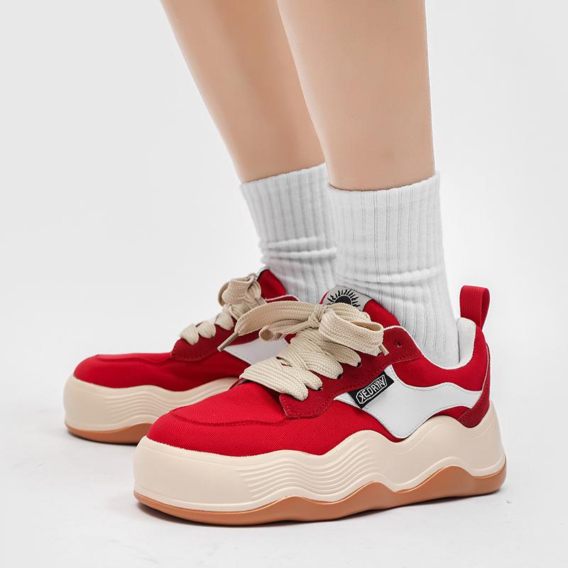 2024 Модные мужские красные парусиновые туфли уличные кроссовки на платформе мужские унисекс дизайнерские повседневные вулканизированные туфли мужские tenis lona masculino