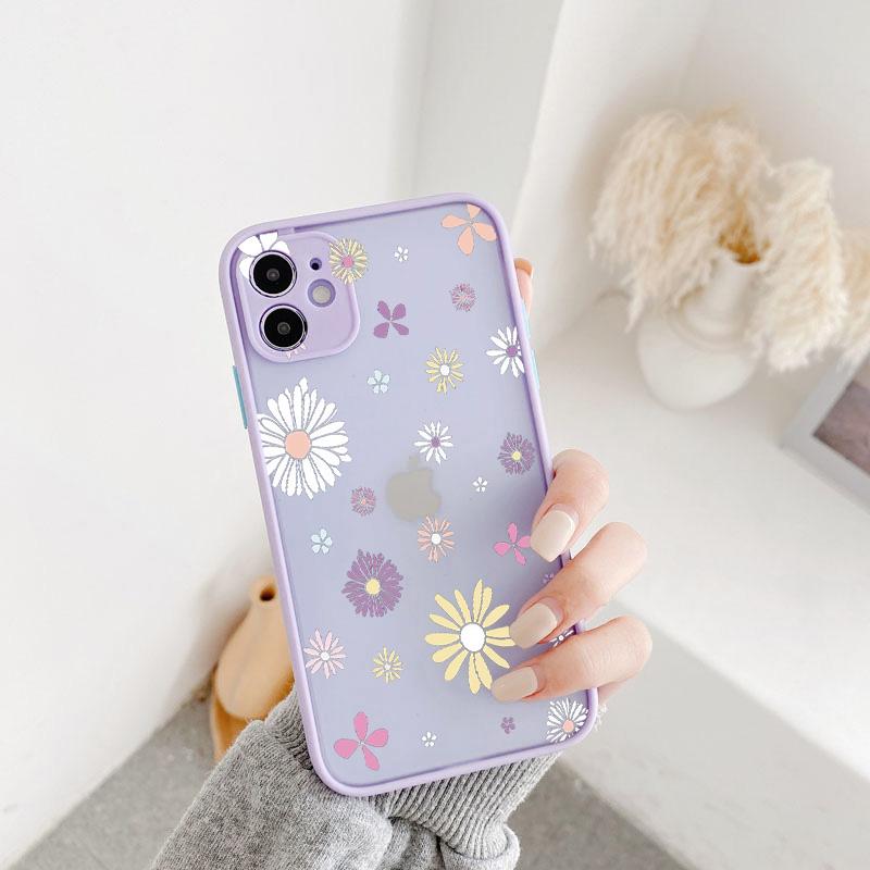 Чехол для телефона с цветами ромашки для iphone 15 11 12 14 13 16 Pro Max 7 8 Plus SE2 для iphone X XR XS Цветочный задний противоударный чехол