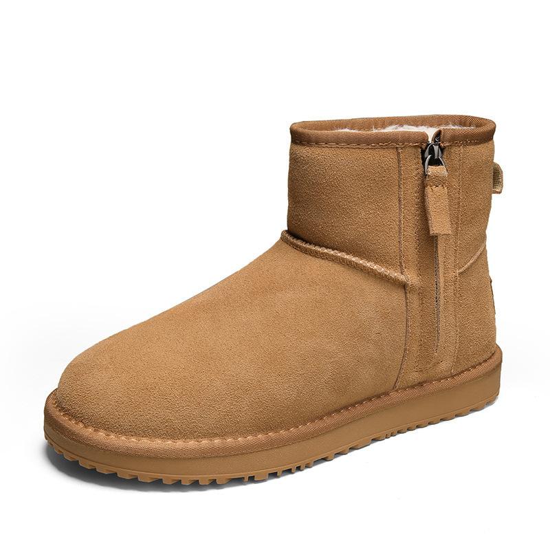 Зимние северные теплые кожаные зимние ботинки летняя мужская мода высокие бархатные хлопковые туфли для отдыха на природе повседневная модная обувь