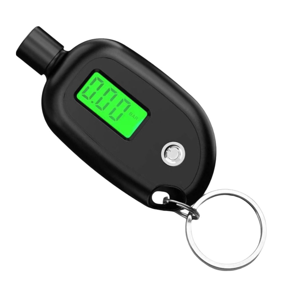 LCD Display Digital Keychain Tire Pressure Gauge Mini Size Digital LCD Display Vehicle Maintenance