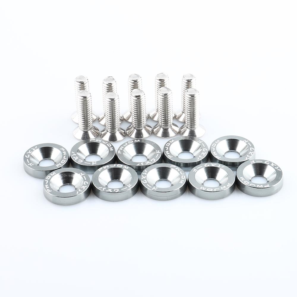 Aluminum Fender Washers Bolt Fender Washer License Plate Bolts M6x20 10Pieces/pack