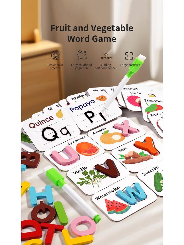 Kids' Alphabet & Spelling Game – Early Education Flashcards & Puzzle Blocks