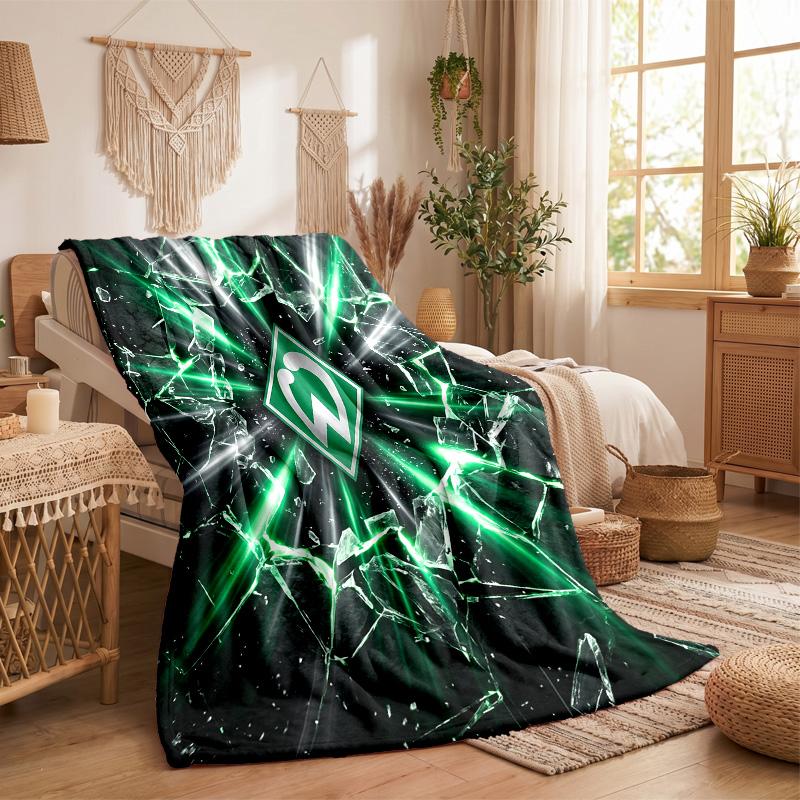 Werder Bremen Football Print Flannel Blanket Soft Warm Sofa Bed Throw Blanket For Home Office Bedroom