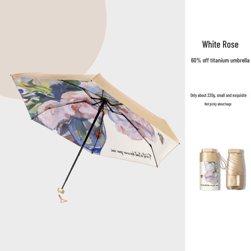 Зонт Know Мини Плоский Шестисложный Высококлассная Защита от УФ-лучей Двойного Назначения Солнцезащитный и Дождевой Зонт