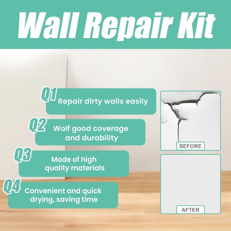 Крем для ремонта стен Заплатки для гипсокартона Ремонтные пасты Профессиональное решение для ремонта поврежденных стен, заделки дыр 100 г/бутылка Пасты