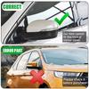 For Ford Edge 2015- Car Rearview Side Mirror Cover Wing Cap Exterior Door Housing Shell Trim ABS Carbon Fiber/Gloss Black