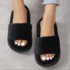 Классические тапочки для женщин Повседневные плоские на низком каблуке Милые базовые туфли для женщин Однотонные меховые Слипоны Зимние шлепанцы Большой размер
