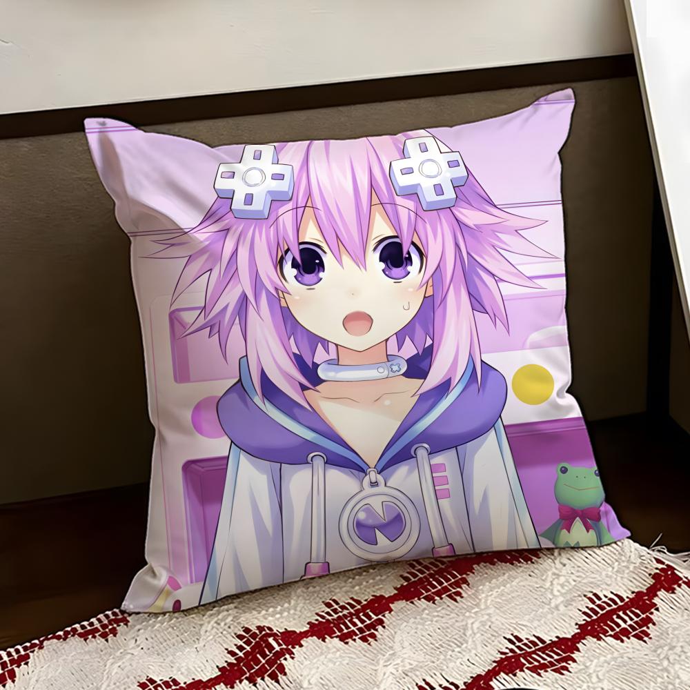 Hyperdimension Neptunia Милая Наволочка Двусторонняя Мягкая Прочная Наволочка для Подушки Дом Автомобиль Многоцелевое Использование для Повседневного Комфорта