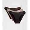 Wundermost Ультрамягкие трусики-бикини Nulu средней посадки, 3 шт. в упаковке, черные, Riverstone Espresso