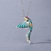 Exquisite High-End Blue Hummingbird Pendant Necklace For Ladies Party Cocktail Birthday Fashion Jewelry Chain