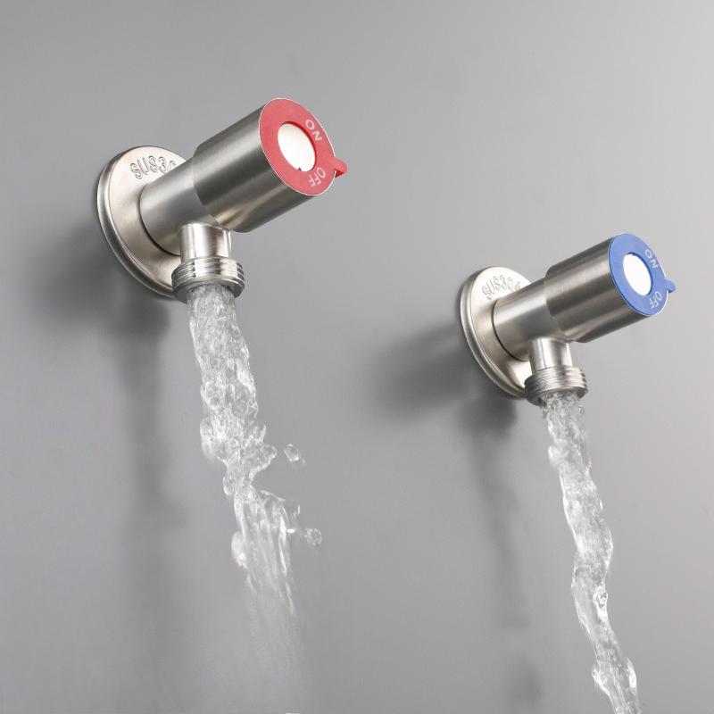 Угловой тройник из нержавеющей стали 304, для туалета, водонагревателя, удлиненный, с высоким расходом, 1/2 дюйма, запорный