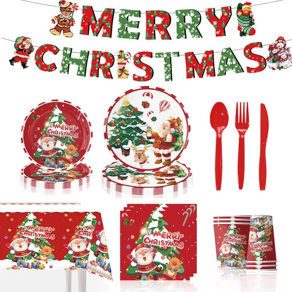 Serves 20 Guests Paper Dinner Dessert Plates Holiday Party Supplies