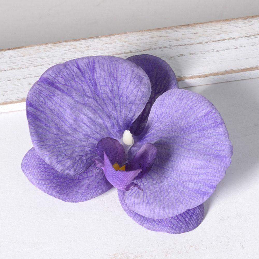 Искусственные цветы орхидеи-бабочки своими руками 11 см аксессуары для головных уборов 2024 г. Головка цветка фаленопсиса