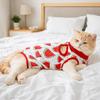 Fruit Printed Cat Recovery Clothing Breathable Comfortable Pet Anti-Licking Vest Soft High Elasticity Cat Jumpsuit