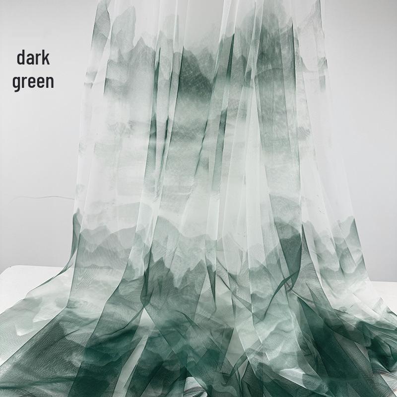 Прозрачная марлевая занавеска для двери с каллиграфией: Древнекитайский стиль для чайного дома и фотографии