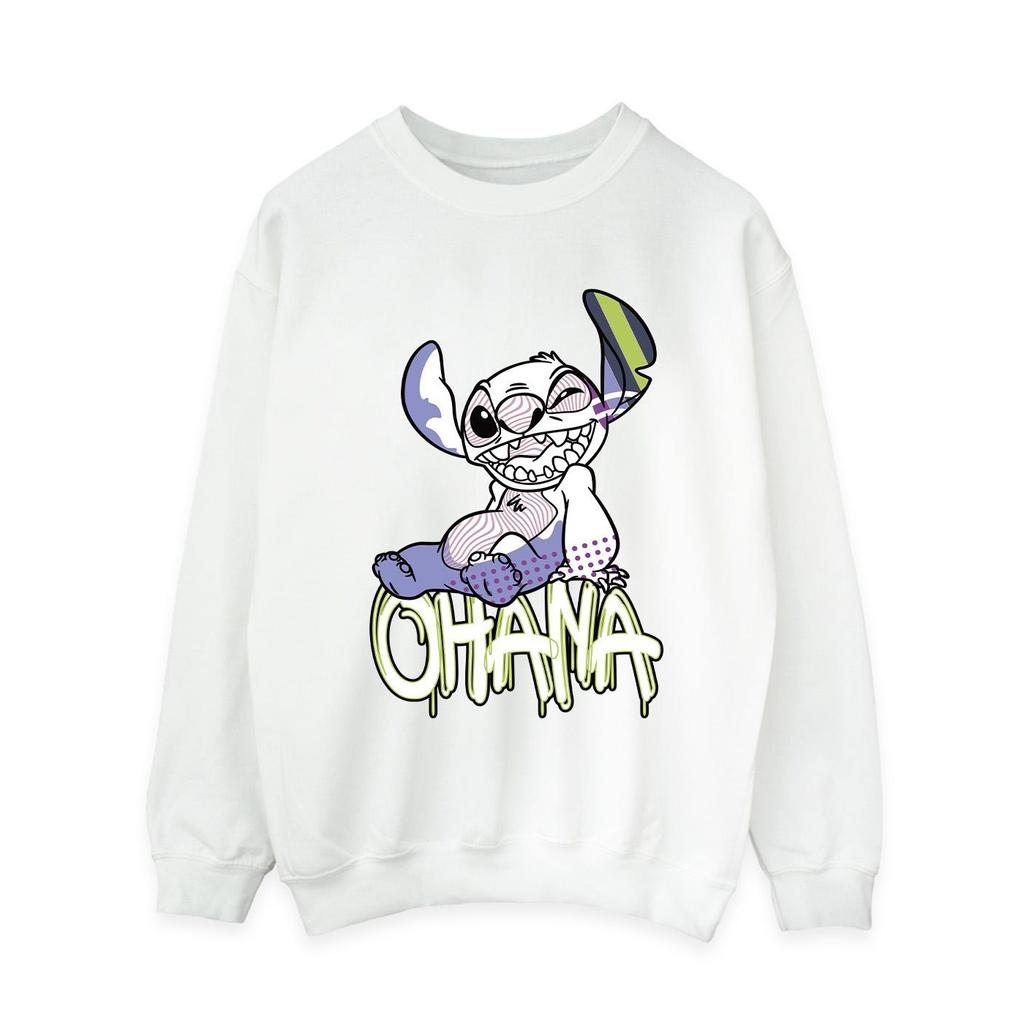 Disney Womens/Ladies Lilo And Stitch Ohana Graffiti Sweatshirt