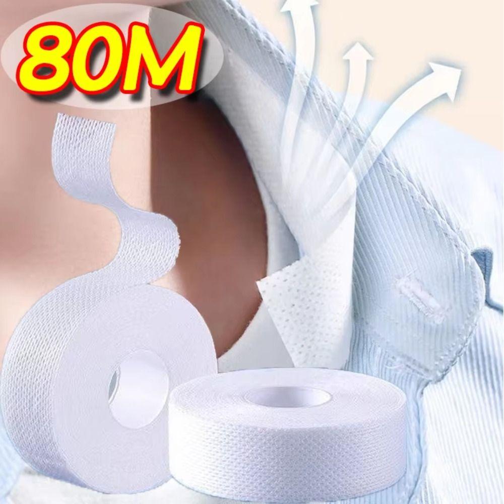 8/80M Collar Sweat Pad Disposable Cuff Fixing Tape for Shirt Collar Hat Lining