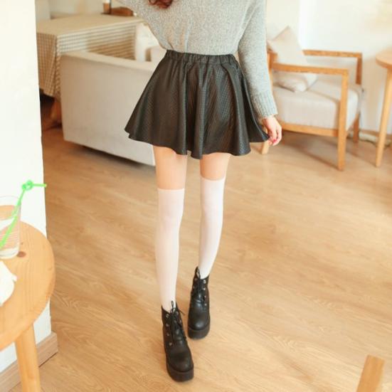 1 пара женских чулок, высокоэластичные однотонные нескользящие узкие мягкие зимние длинные носки для девочек длиной выше колена