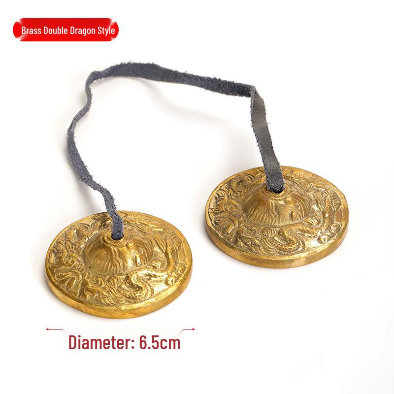 Nepal Handmade Brass Cymbals: Percussion Gong & Yoga Awakening Instrument