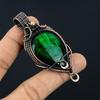 Green Flash Labradorite Pendant Gemstone Jewelry, 999 Copper Wire Wrapped Pendant, Handmade Jewelry Birthstone Pendant, Gift For Him