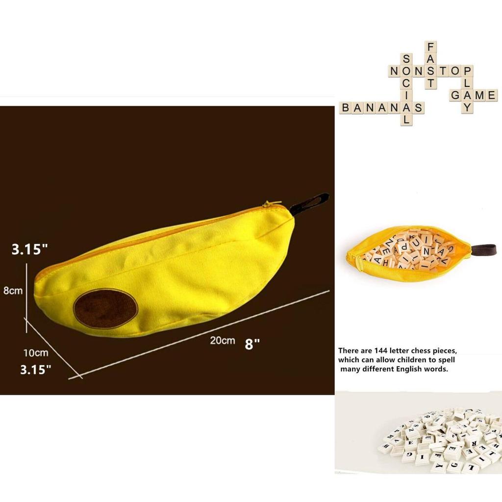Пластиковая детская игра на правописание Банан 144 детали Алфавит Пасьянс Английский Пазл-головоломка для изучения правописания
