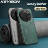 KEYSION Роскошный ретро-чехол из ПУ-кожи для Huawei Mate 80 Pro Мягкий силикон+ПК Ударопрочная задняя крышка телефона для Huawei Mate 80 Pro