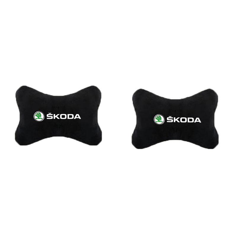 drxhs8 For Skoda Rapid Kodiaq Superb Fabia Octavia A7 Kamiq Yeti Car Headrest Neck Support Seat Soft Neck Pillow Auto Accessories