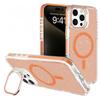 For iPhone 16 Pro Max Case Compatible with MagSafe Lens Kicktand Glitter PC Phone Cover