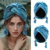 New Spring Women's Bohemia Velet Turban Tassel Head Wrap Cap European American Retro Style Boho Cross Beanie Hat