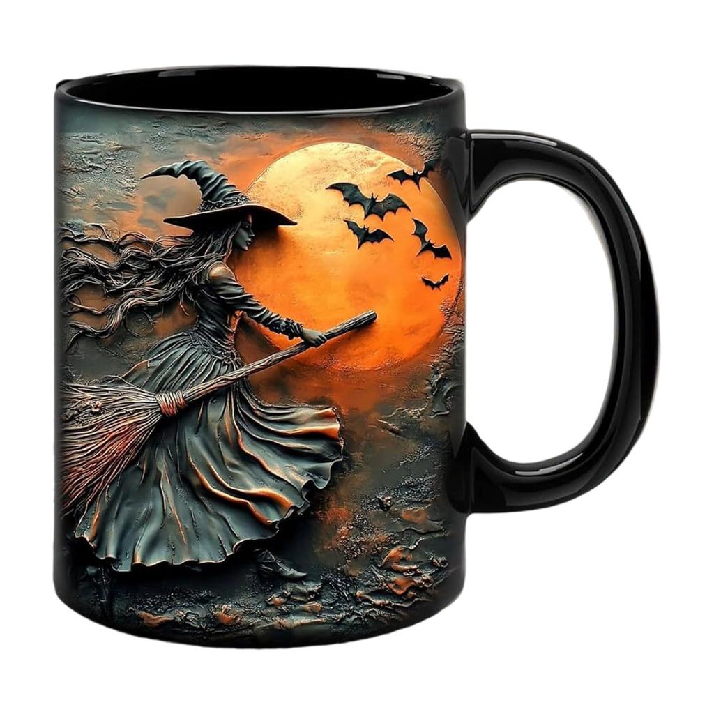 Halloween 3D Witch Mug Ceramic Coffee Cup With Spooky Design Halloween Gift Coffee Cup For Party Decor Gift