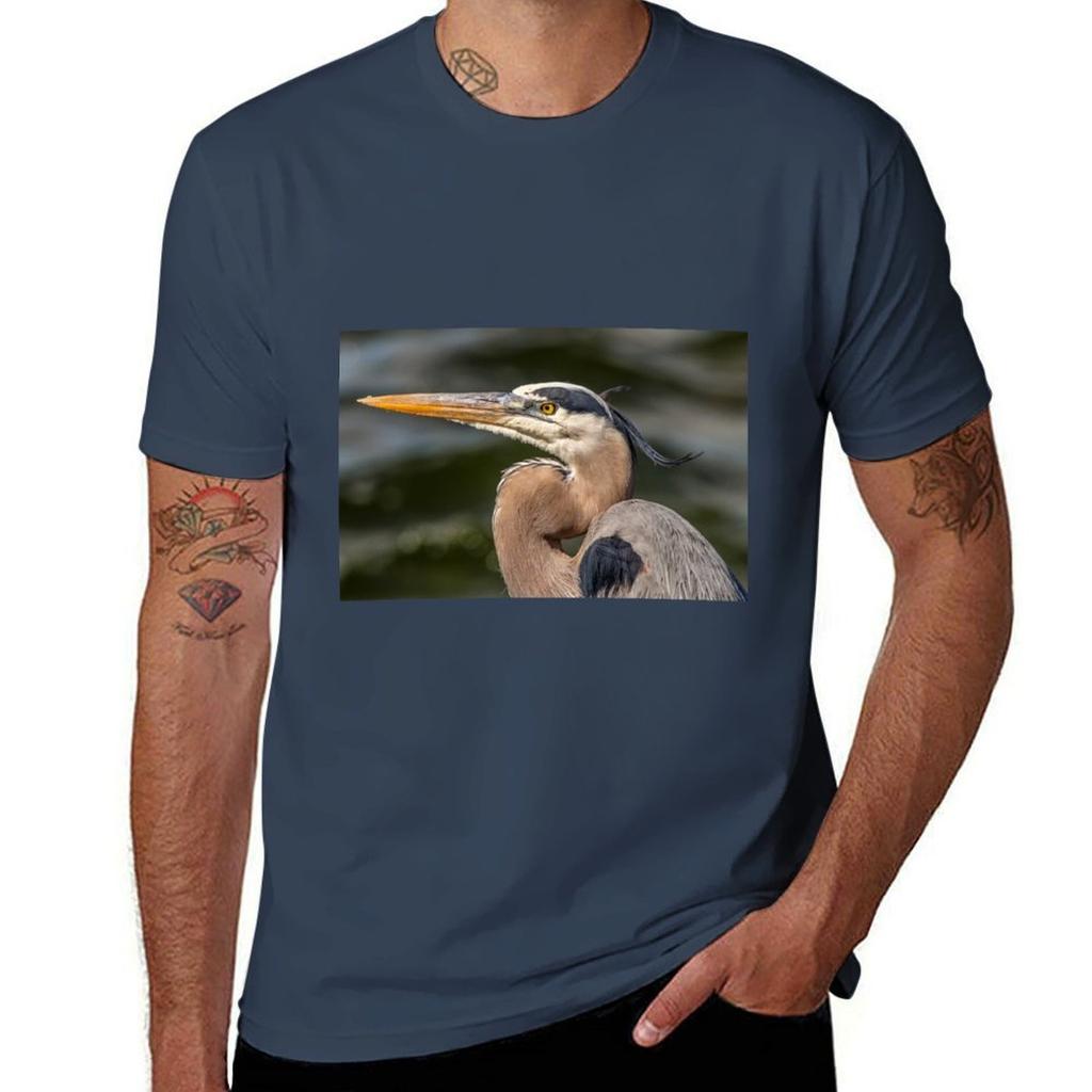 Great Blue Heron In Florida Tshirt Antipilling Casual Tshirt