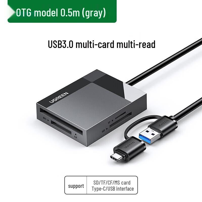 Ugreen 4-в-1 USB 3.0 Type-C кард-ридер