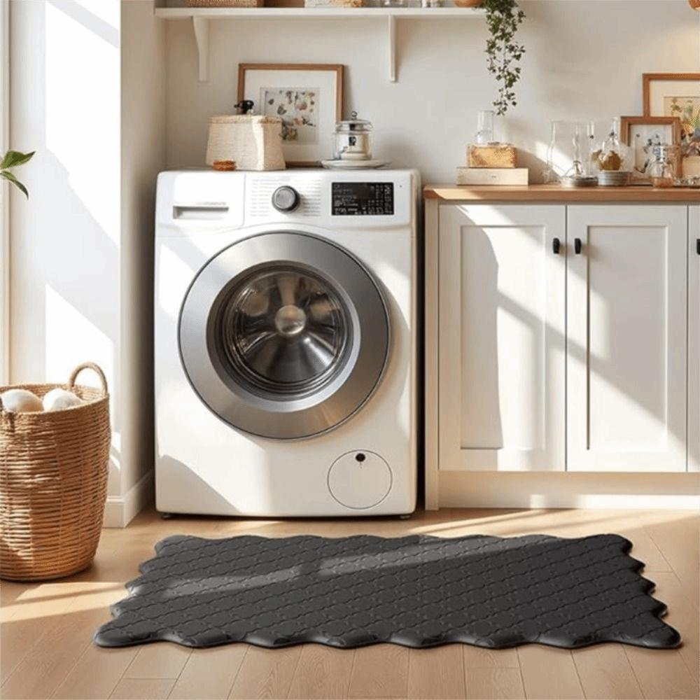 Wear-resistant Kitchen Rug Thickened Door Mat Comfortable Scalloped Embossed Kitchen Mat Office