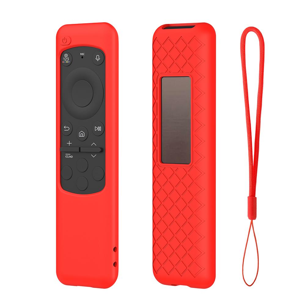 Remote Control Case Silicone Remote Control Cover Protector Shockproof with Lanyard for Samsung BN59-01432A 01432B