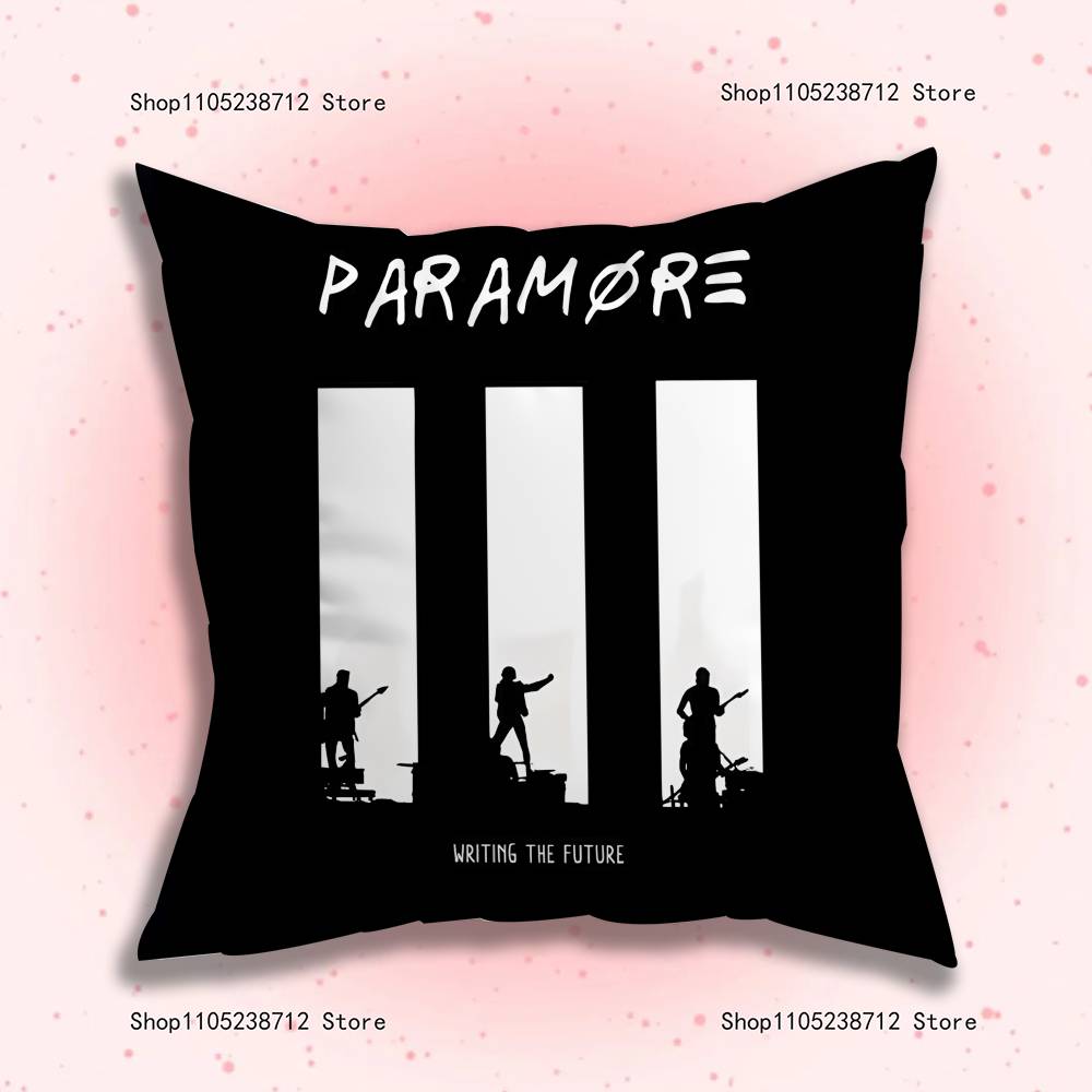 Подушка с принтом Paramore Чехол для подушки Плюшевая ткань Мягкий чехол для подушки Двусторонний принт Чехол для диванной подушки Плед