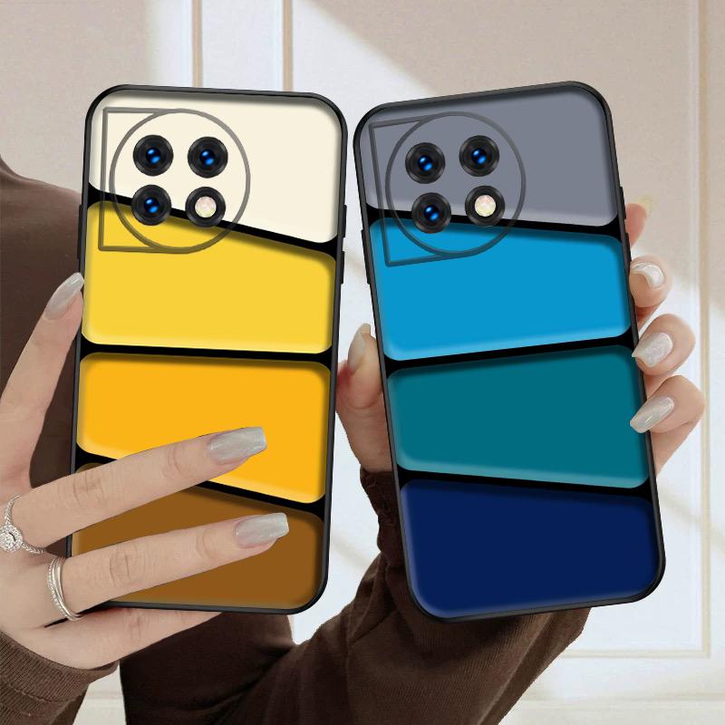 Цветные блоки цветов Для OnePlus 8 9 11 12 13 10 Pro 9RT 8T 12R Ace 3 5 2V Nord CE 4 Lite N20 SE 30 200 силиконовый мягкий чехол для телефона