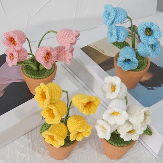 Тканые горшечные растения ручной вязки, мини-горшки для растений, связанные крючком, долговечны, легко моются, для украшения дома
