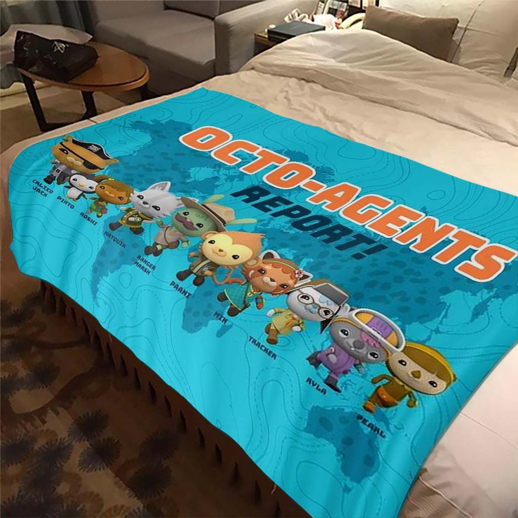 Various styles of Octonauts cartoon cute pattern blankets, 3D printed high-definition sofa blankets, suitable for adults and chi
