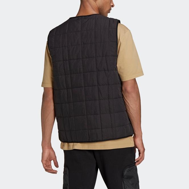 Adidas Оригинальные мужские жилеты RYV Solid Color Zipper Vest черного цвета H11509