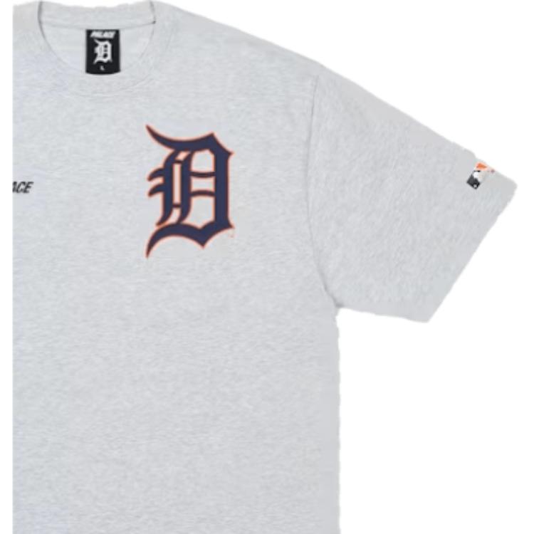 Palace X Футболка Detroit Tigers Серая меланж Унисекс Топы P31ES119