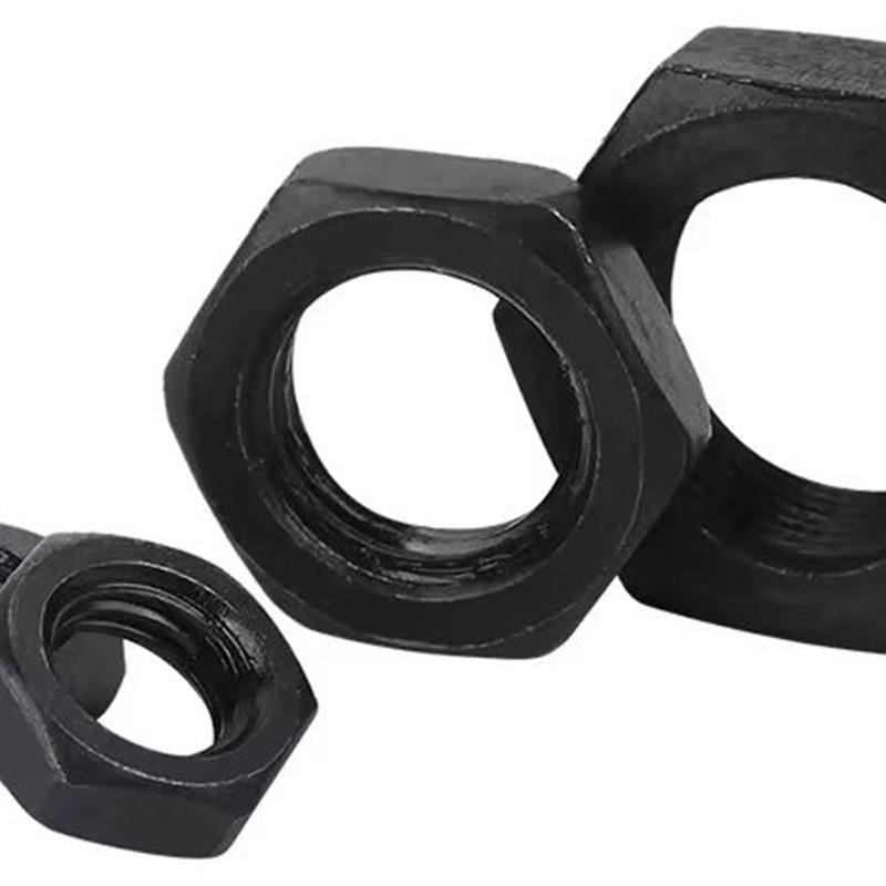 Гайки шестигранные тонкие черные 8.8 класса