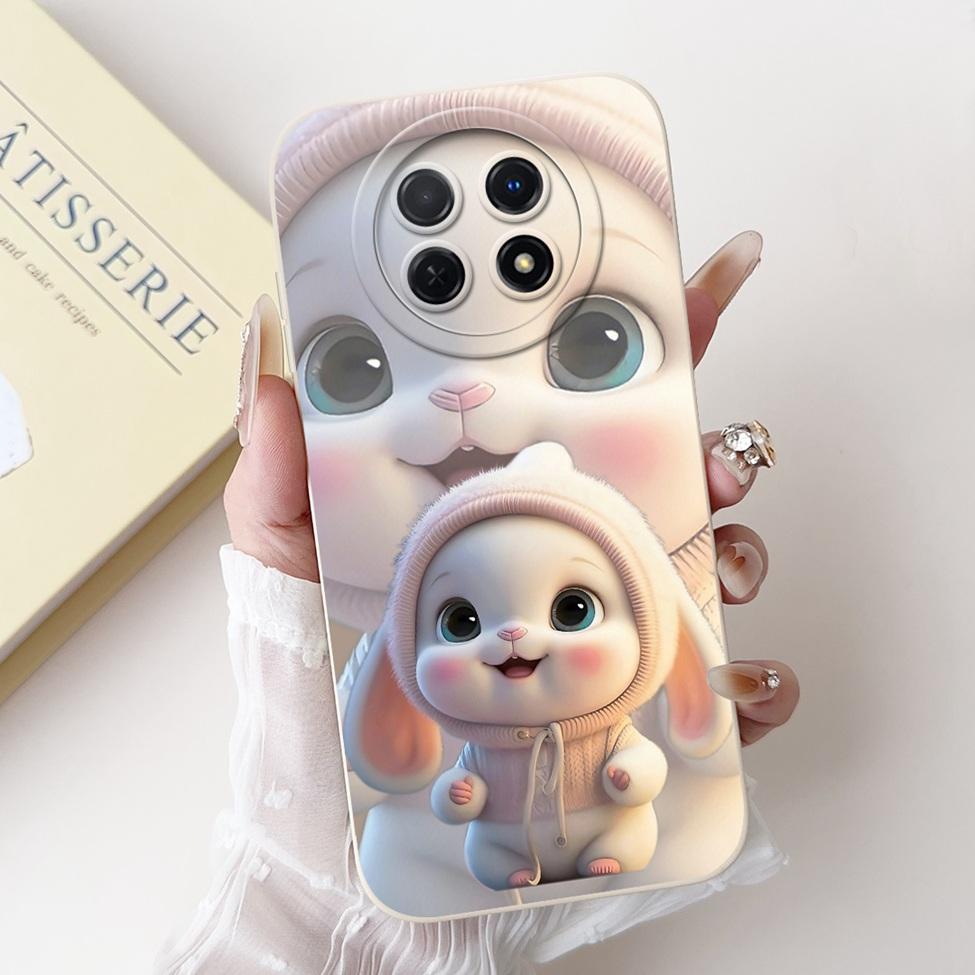 For Realme 12 5G Case For Realme 12X 5G Cover RMX3998 Luxury Fashion Flowers Kawaii Girl Cute Cat Shockproof Phone Case Funda