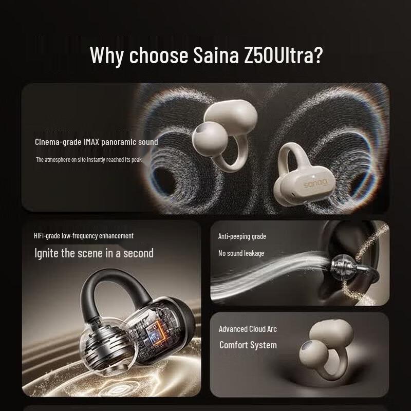 Беспроводные наушники-клипсы с открытым ухом и ИИ Sena Z50 Ultra