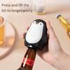 Stainless Steel Penguin-Shaped Bottle Opener  Cute Black White Beer and Beverage Cap Lifter,Easy Press Design for Kitchen Dining Use