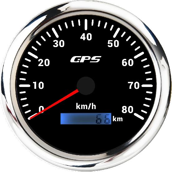 110MM GPS Speedometer Odometer Gauge 7 Color LED 30/60/80/120/200km/h with GPS Antenna Waterproof for Motorcycle Boat Car Speed